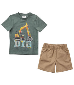 Carhartt Boy's Toddler Short-Sleeve Dig T-Shirt & Canvas Shorts Set CG8798
