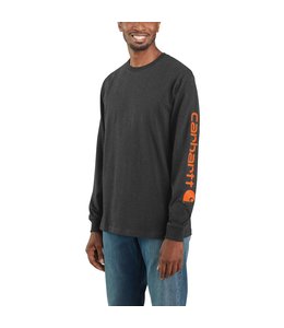 Carhartt Men's Loose Fit Heavyweight Long-Sleeve Logo Sleeve Graphic T-Shirt K231
