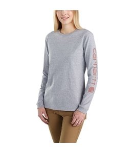 Carhartt Women's Loose Fit Heavyweight Long-Sleeve Logo Sleeve Graphic T-Shirt 103401