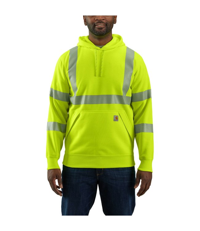 Carhartt Men's High-Visibility Loose Fit Midweight Hooded Class 3 Sweatshirt 104987