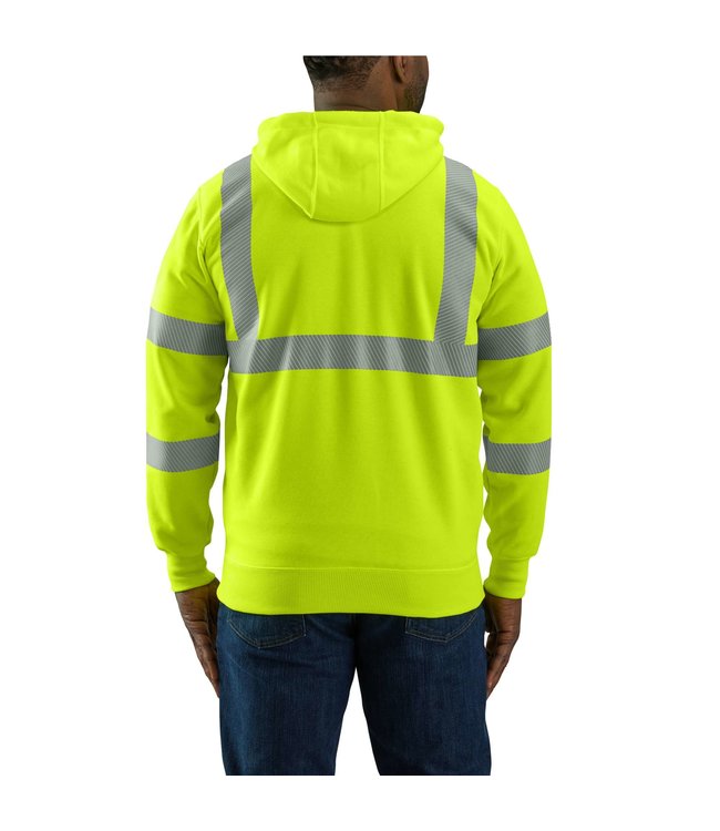 Carhartt Men's High-Visibility Loose Fit Midweight Hooded Class 3 Sweatshirt 104987