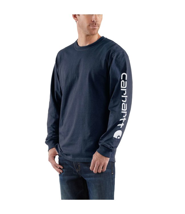 Carhartt Men's Long-Sleeve Logo Sleeve Graphic T-Shirt - Traditions ...