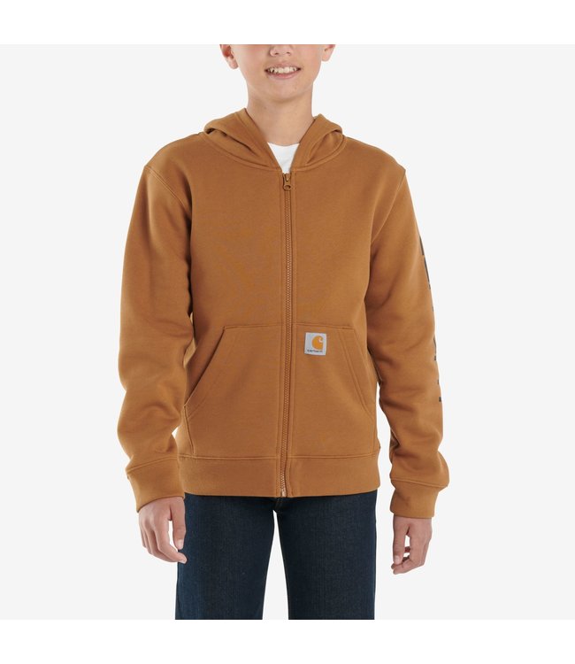 Carhartt Boy's Full Zip Logo Sweatshirt - Traditions Clothing & Gift Shop