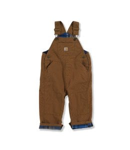 Carhartt Boy's Infant/Toddler Loose Fit Canvas Flannel-Lined Bib Overall CM8645