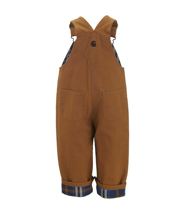 Carhartt Boy's Infant/Toddler Loose Fit Canvas Flannel-Lined Bib Overall CM8645