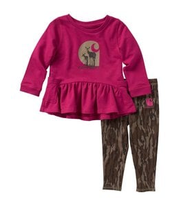 Carhartt Girl's Infant Long-Sleeve Deer Family Shirt and Camo Legging Set CG9799