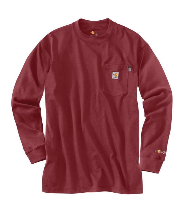 Carhartt Men's Flame-Resistant Force Cotton Long-Sleeve T-Shirt ...