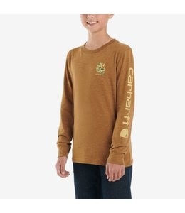 Carhartt Boy's Long-Sleeve Logo Camo T-Shirt CA6323