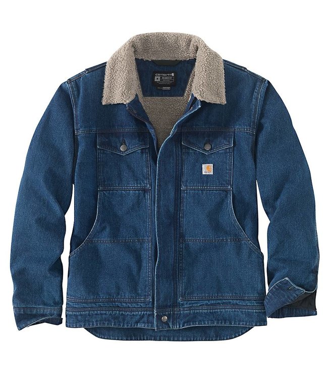 Carhartt Men's Denim Sherpa-Lined Jacket - Traditions Clothing & Gift Shop
