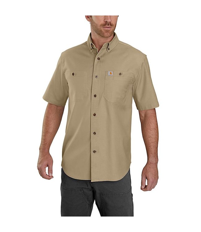 Carhartt Men's Rugged Flex Relaxed Fit Midweight Canvas Short-Sleeve Shirt 103555