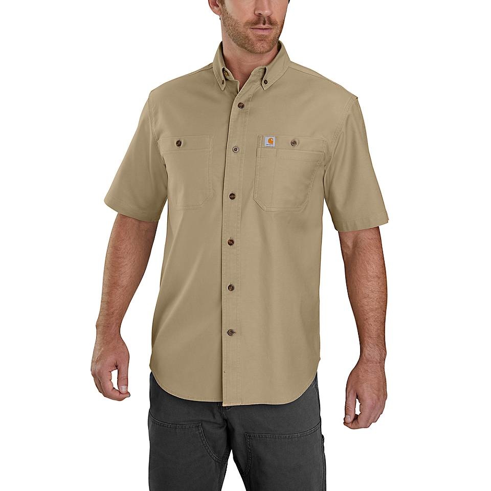 Carhartt Tradesman Men's Short Sleeve Work Shirt Tan #384-62 Size  2XL-RG NEW