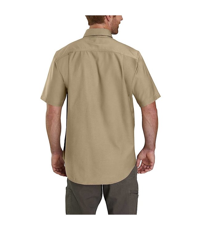 Carhartt Men's Rugged Flex Relaxed Fit Midweight Canvas Short-Sleeve Shirt 103555