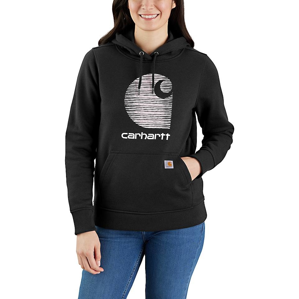 Carhartt Women's Clarksburg Graphic Sleeve Pullover Sweatshirt - Medium - Black