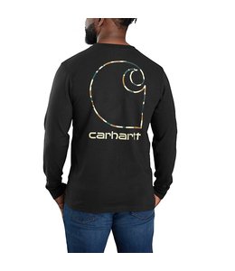 Carhartt Men's Relaxed Fit Heavyweight Long-Sleeve Pocket Camo C Graphic T-Shirt 105583