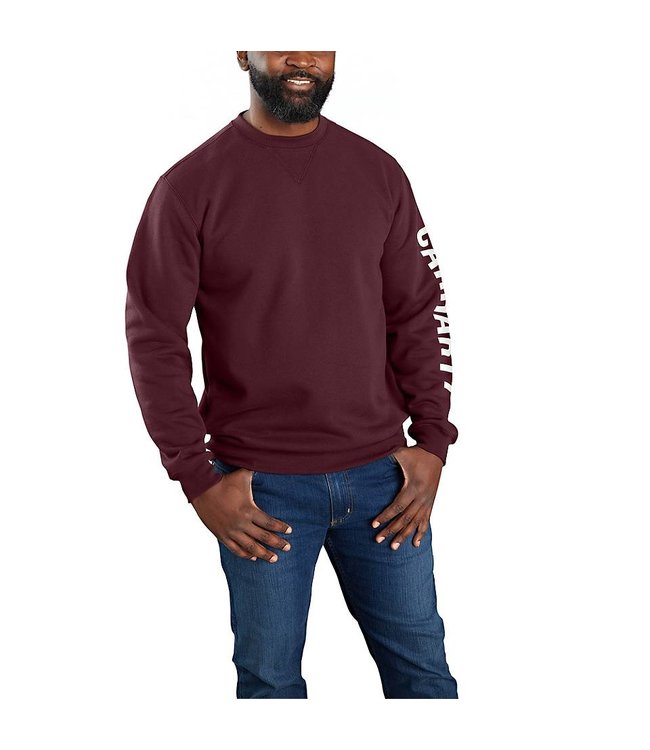 Carhartt Men's Midweight Hooded Logo Sleeve Sweatshirt