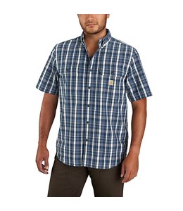 Carhartt Men's Loose Fit Midweight Short-Sleeve Plaid Shirt 105702
