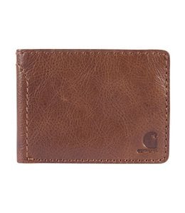 Carhartt Men's Oil Tan Leather Six Card Two Side Pocket Trifold