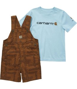 Carhartt Boy's Toddler Short-Sleeve T-Shirt and Canvas Shortall Set CG8851