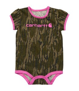 Carhartt Girl's Infant Short-Sleeve Camo Logo Bodysuit CA9963