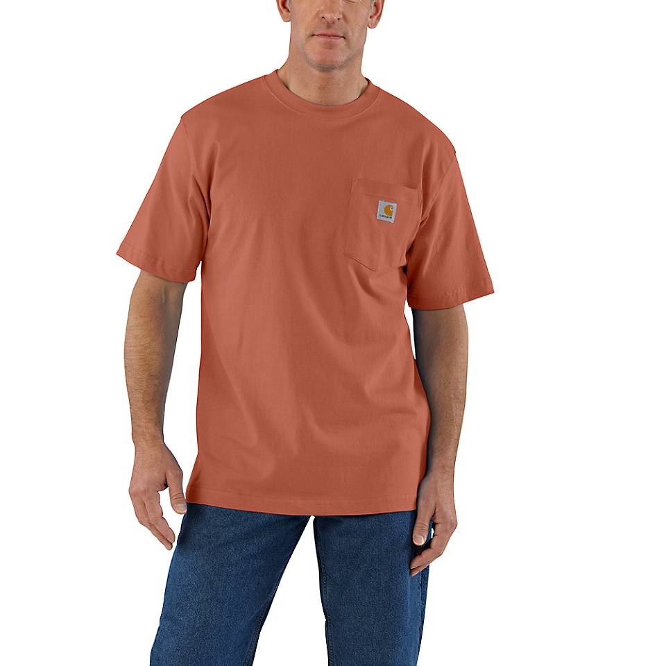 Carhartt Men's Brite Orange Force Color Enhanced Short Sleeve T-Shirt