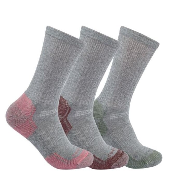 Carhartt Women's Midweight Cotton Blend Crew Socks 3-Pack SC2823W