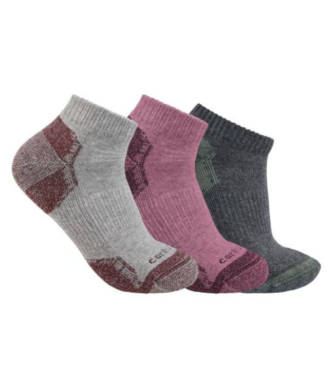 Carhartt Women's Midweight Cotton Blend Low Cut Sock 3-Pack SL2623W