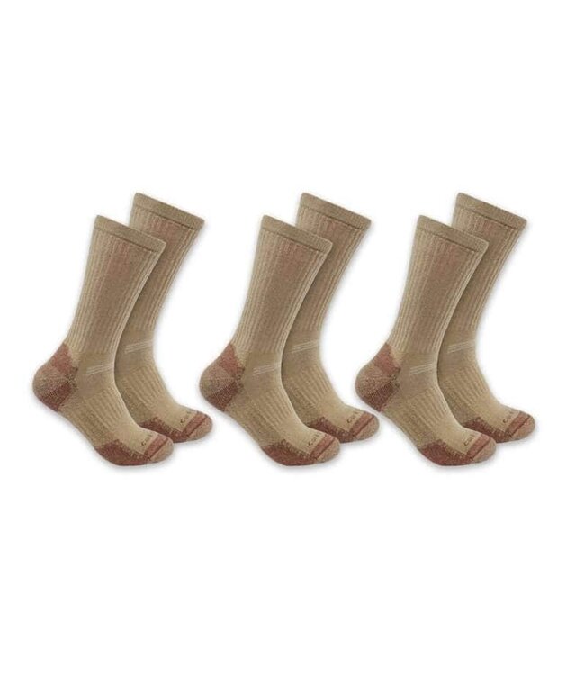 Carhartt Men's Midweight Cotton Blend Crew Sock 3-Pack SC6203M