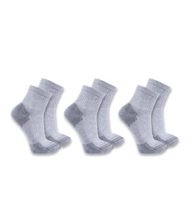 Carhartt Men's Midweight Cotton Blend Quarter Sock 3-Pack SQ6103M