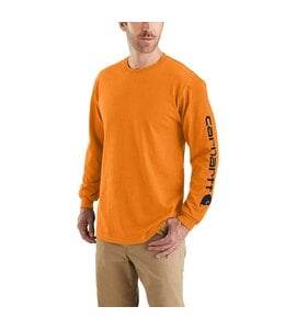 Carhartt Men's Loose Fit Heavyweight Long-Sleeve Logo Sleeve Graphic T-Shirt K231