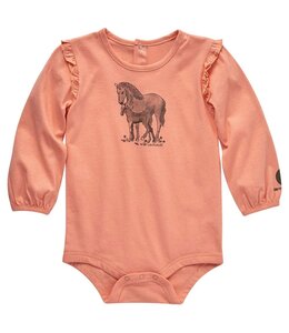 Carhartt Girl's Infant Long-Sleeve Horse Family Bodysuit CA9990