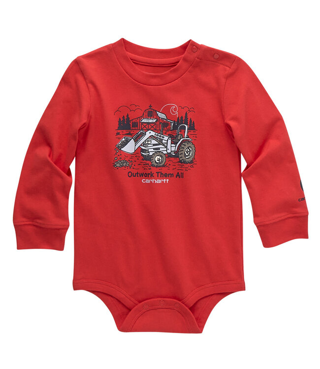 Carhartt Boy's Infant Long-Sleeve Farm Bodysuit CA6415