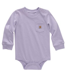 Carhartt Girl's Infant Long-Sleeve Pocket Bodysuit CA5001