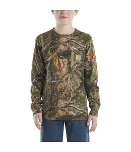 Carhartt Boy's Long-Sleeve Camo Pocket T-Shirt CA6439