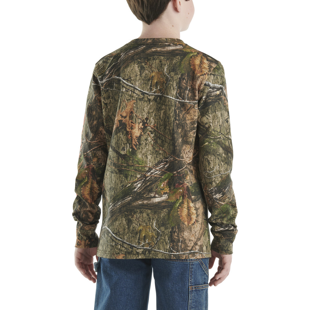 Carhartt Youth Long-Sleeve Camo Pocket T-Shirt, Mossy Oak Dna Print -  CA6439-CR27