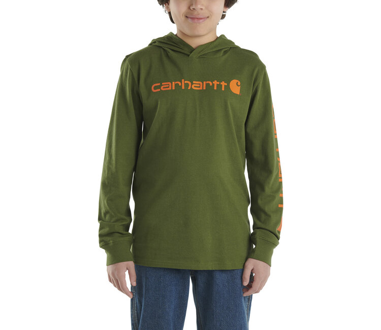 carhartt men's signature logo long sleeve t shirt
