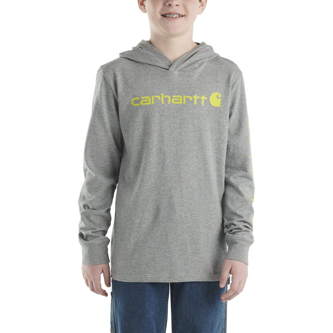 Carhartt Boy's Long-Sleeve Hooded Graphic T-Shirt CA6438