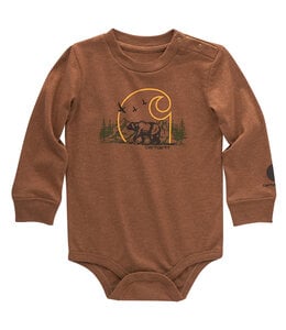 Carhartt Boy's Infant Long-Sleeve Bear Bodysuit CA6422