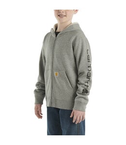 Carhartt Boy's Long-Sleeve Full Zip Logo Sweatshirt CP8675