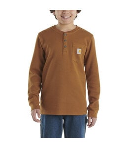 Carhartt Boy's Long-Sleeve Henley Pocket T-Shirt CA6441