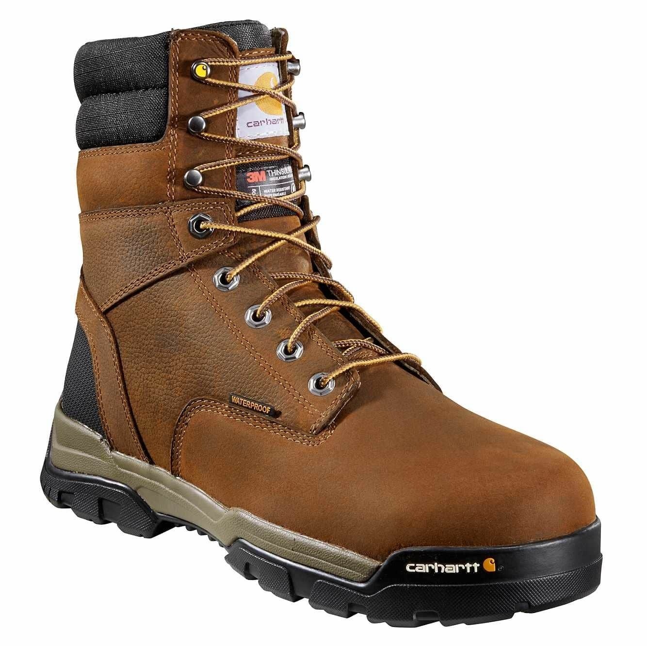 CARHARTT MEN'S GROUND FORCE 8" INSULATED WATERPROOF NON-SAFETY TOE WORK BOOT CME8047