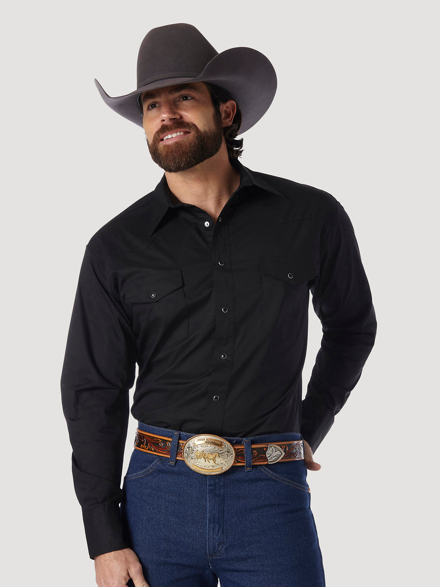 SALVAJE OESTE Men's Our Lady Of Guadalupe Western Shirt - Long Sleeve Snap Button Cowboy Shirt (White, 3XL) - View #10