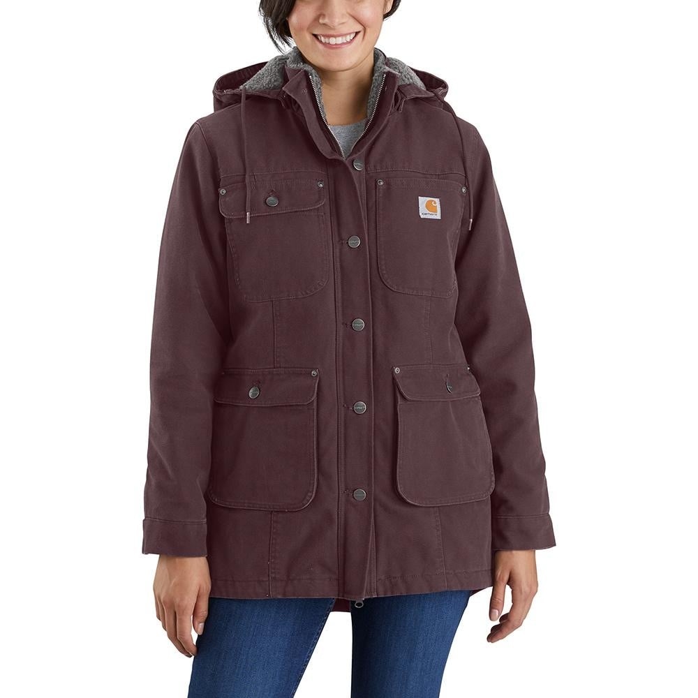 Carhartt Womens Loose Fit Weathered Duck Coat : : Clothing, Shoes  & Accessories