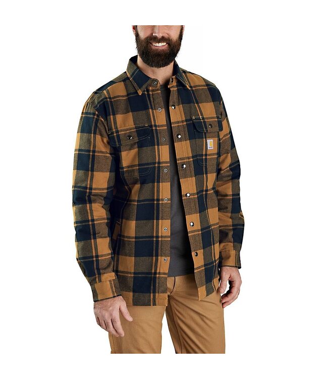 Carhartt Men's Relaxed Fit Flannel Sherpa-Lined Shirt Jac 105939