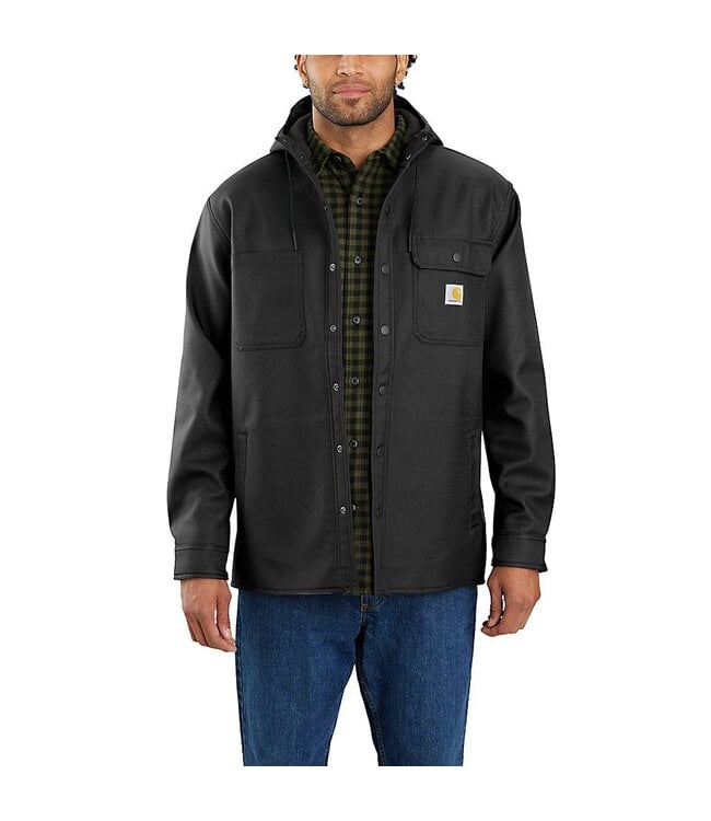 Carhartt Men's Rain Defender Relaxed Fit Heavyweight Hooded Shirt Jac 105022