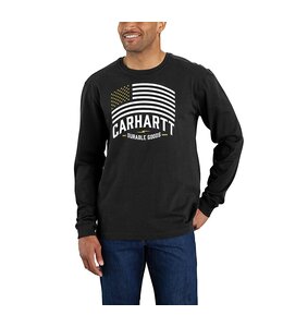 Carhartt Men's Relaxed Fit Midweight Long-Sleeve Flag Graphic T-Shirt 105960