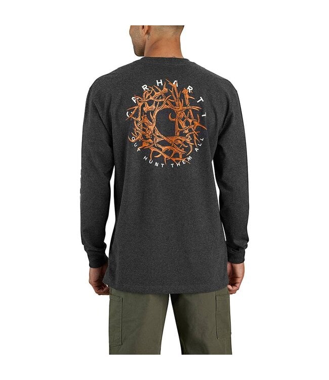 Carhartt Long Sleeve Logo T-Shirt, Men's Black