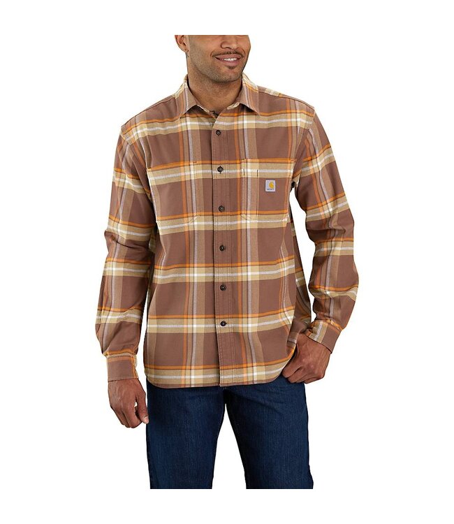 Carhartt Men's Rugged Flex Relaxed Fit Midweight Flannel Long-Sleeve Plaid Shirt 105945