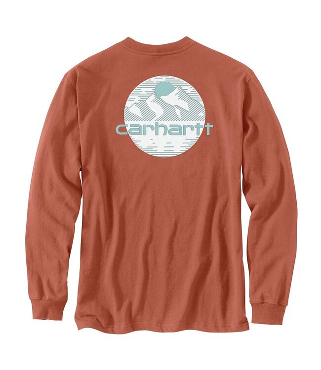 Carhartt Men's Loose Fit HW Camo Logo Long Sleeve T-shirt