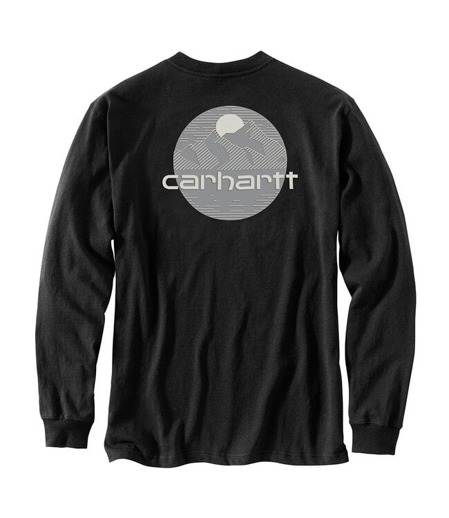 Carhartt Men's Relaxed Fit Heavyweight Long-Sleeve Pocket Mountain Graphic T-Shirt 105955