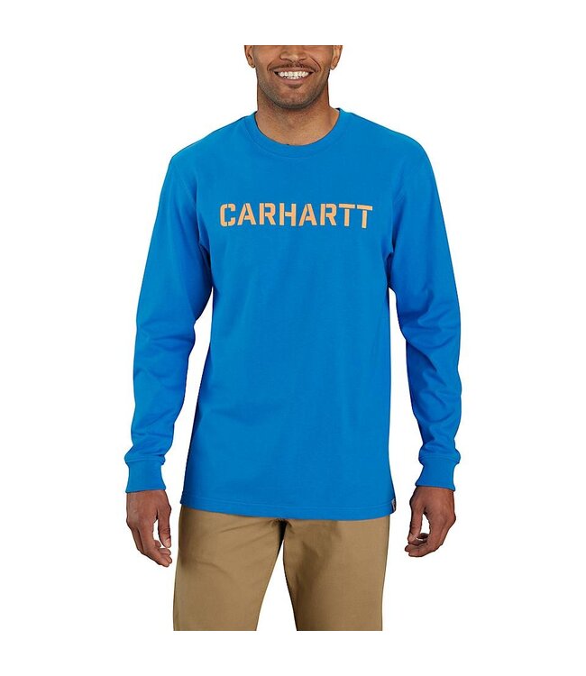 Carhartt Men's Loose Fit Heavyweight Long-Sleeve Logo Graphic T-Shirt 105951